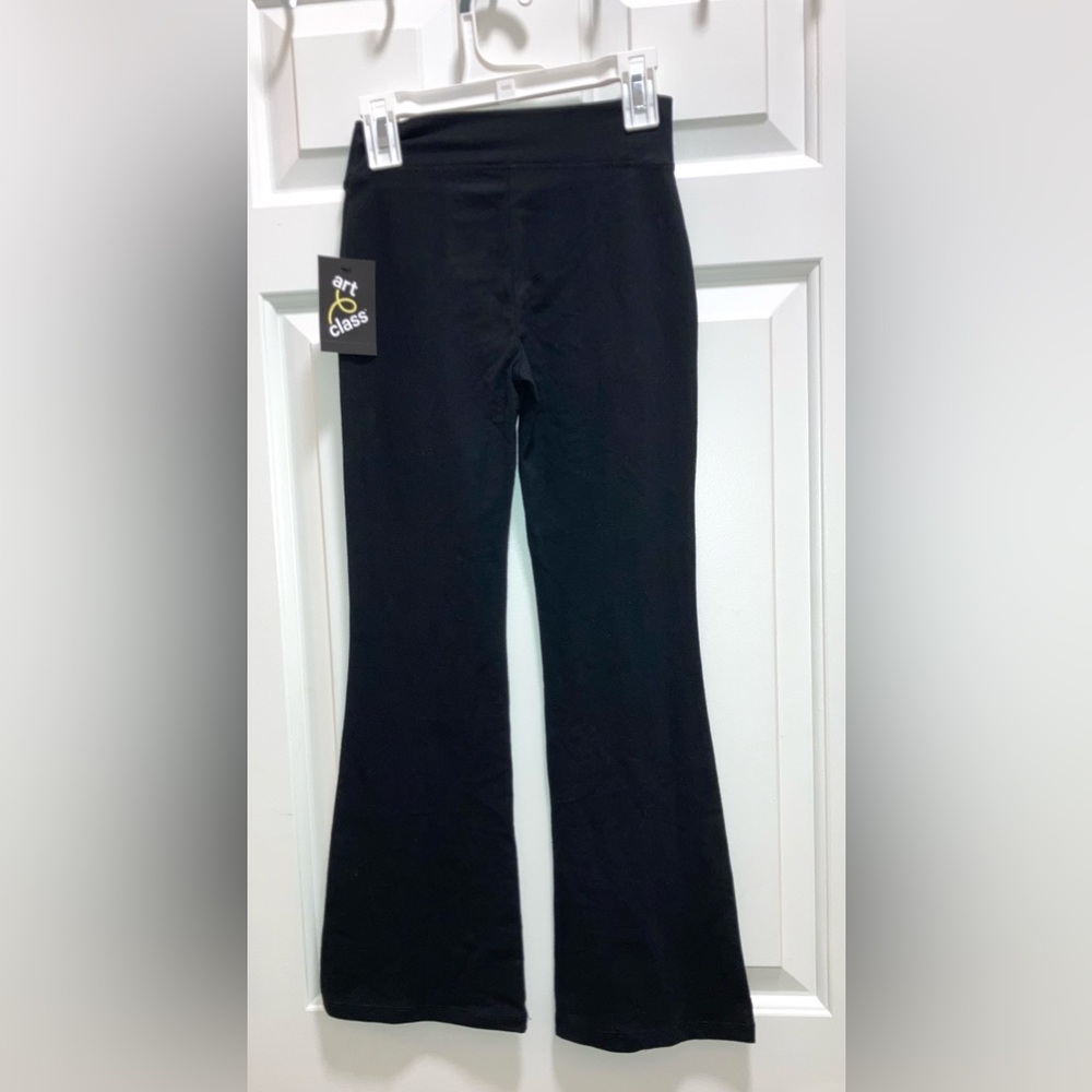 Art Class Girls Black Leggings flared bottom Size Medium New